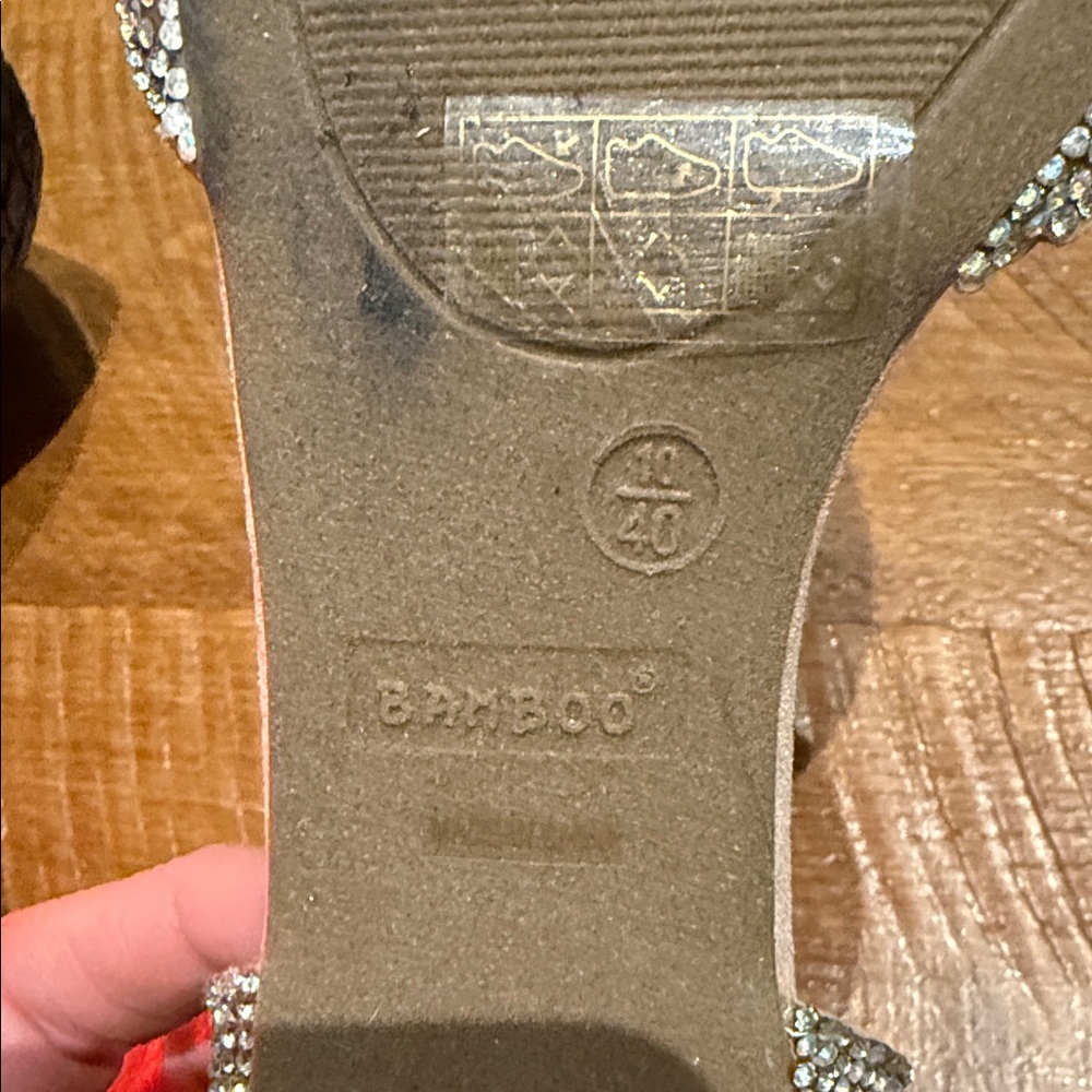 BAMBOO Silver Rhinestone Flats - Picture 4 of 7